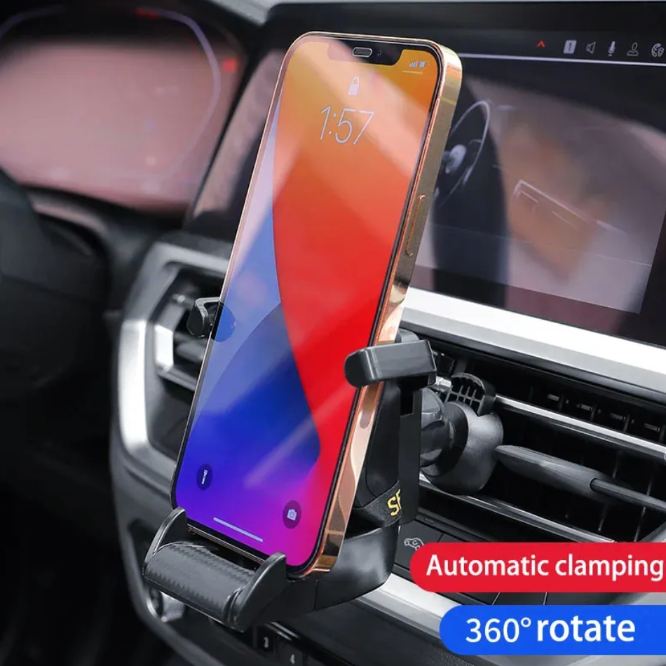 Racing Seat Car Phone Holder - 360° Rotatable Air Vent Clip